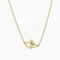 LOZRUNVE Wholesale 925 Sterling Silver 14k 18k Gold Double Heart Necklace for Women