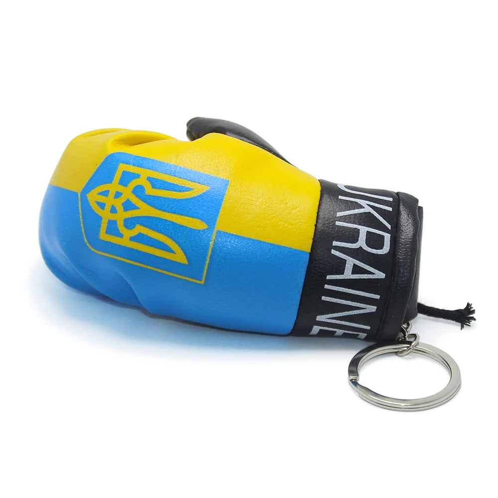 Custom Ukraine Souvenir Peace Gifts Boxing Keychain Key Fob Flag Key Ring Flag Key Holder Map Keyring Ukraine Key Chain