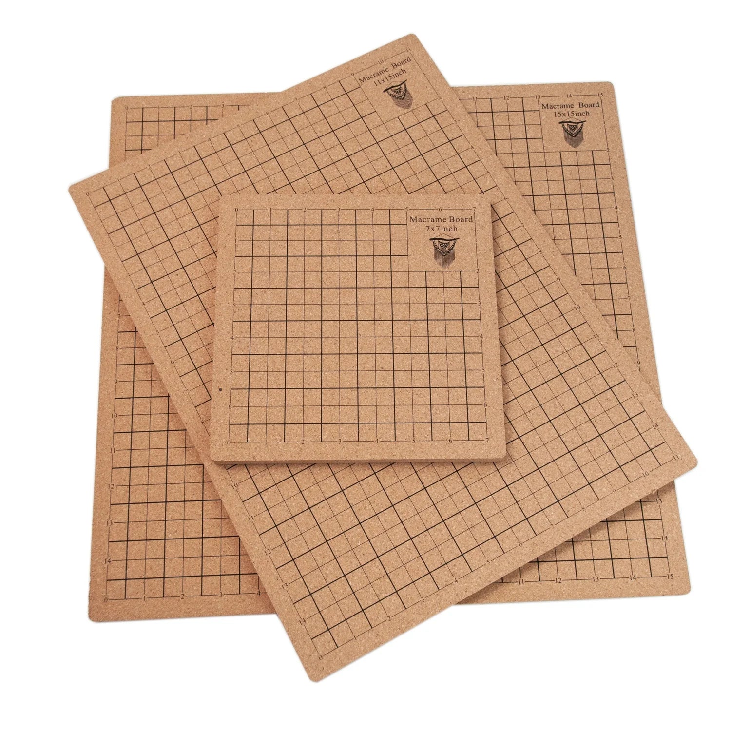 Macrame Board Cork Board 7*7 Inch Grid for Measuring Handcrafted Create Macrame and Knotting Creations