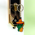Trendy Custom Cartoon Mexican Food Carabiner Keychain Salsa Nachos Design PVC Material Stainless Steel for Fashion Accessories