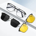 7028 3 in 1 Sunglasses Magnetic Clip on Polarized TAC Manufactures Anti Blue Light 2024 Newest Fashionable Clip Sunglasses