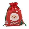 Christmas Non-woven Custom Drawstring Gift Bag Candy Storage Pouch Christmas Bag Non Woven Fabric String Bag
