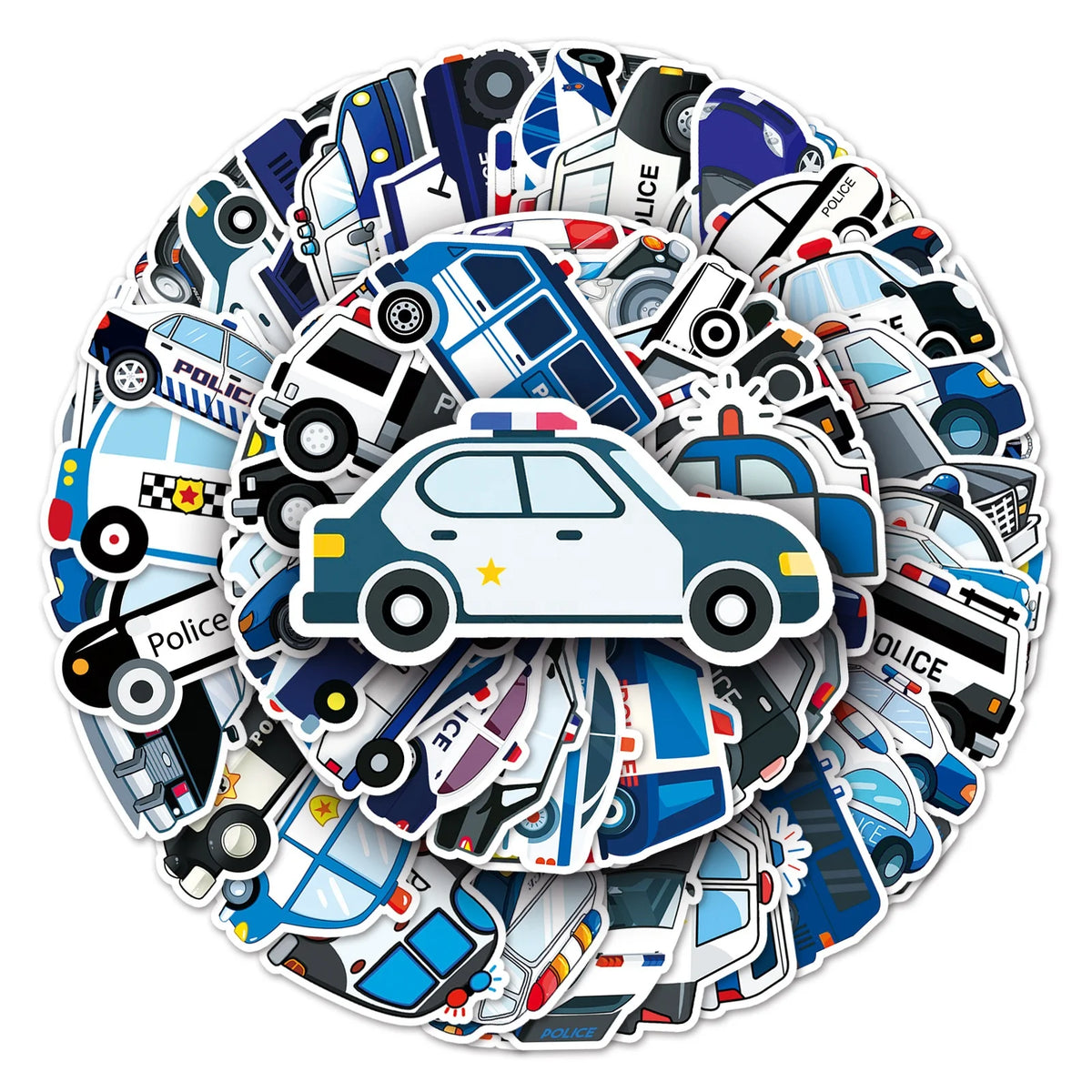 Vi-50pcs Cute Car Custom Cartoon Car Decorative Sticker Pack for Kids Laptop Phone Luggage Helmet Notebook
