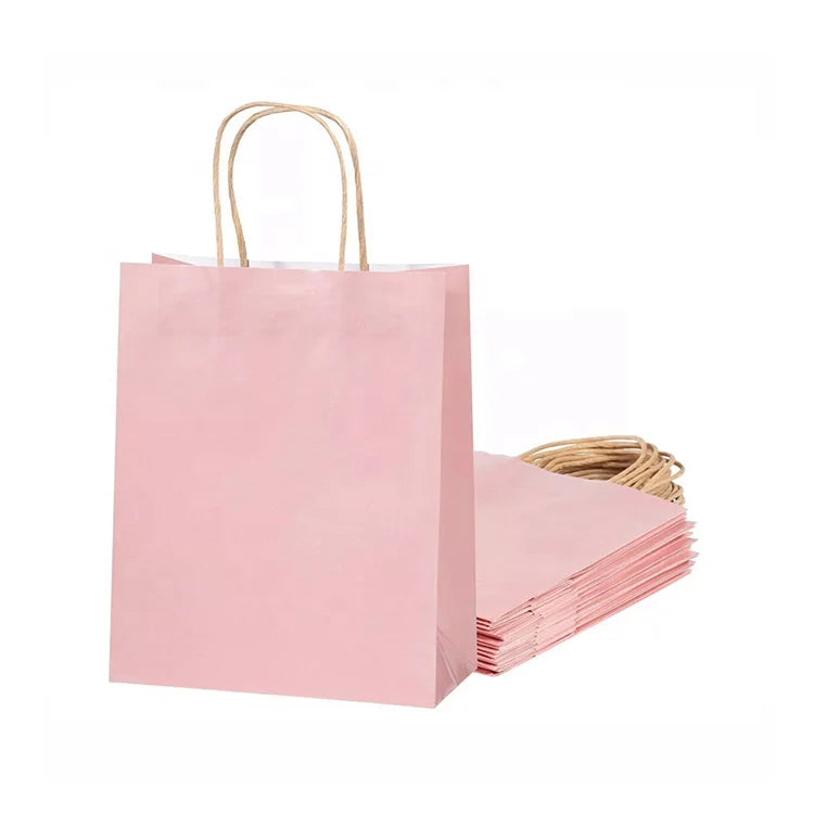Wonderful Light Cheap pink Kraft Paper Bag