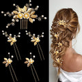 Angel Crystal Gold Plated Custom Brass French Fancy Bridal Floral Hair Pin and Comb for Girls