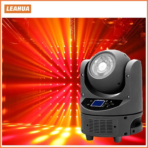 LEAHUA Compact Mini Stage Light RGBW Led 60w Magicdot Beam Moving Head for DJ Night Club Wedding Events
