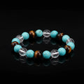 10mm Fashion Brown Tiger Eye Blue Howlite Turquoise Clear Quartz Gemstone Beads Personality Handmade Jewelry Bracelet for Gifts