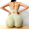 OEM Seamless Hollow Out Buttery Soft High Waist Yoga Set for Women Gym Workout