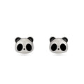 925 Sterling Silver Cute Panda Earrings Ins Simple Joker Personality Earrings Student Earrings