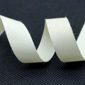 Wholesale Stock 2cm Solid Natural Plain Eco-friendly Recycled Cotton Ribbon Double Face Custom Logo 100% Cotton Material Garment