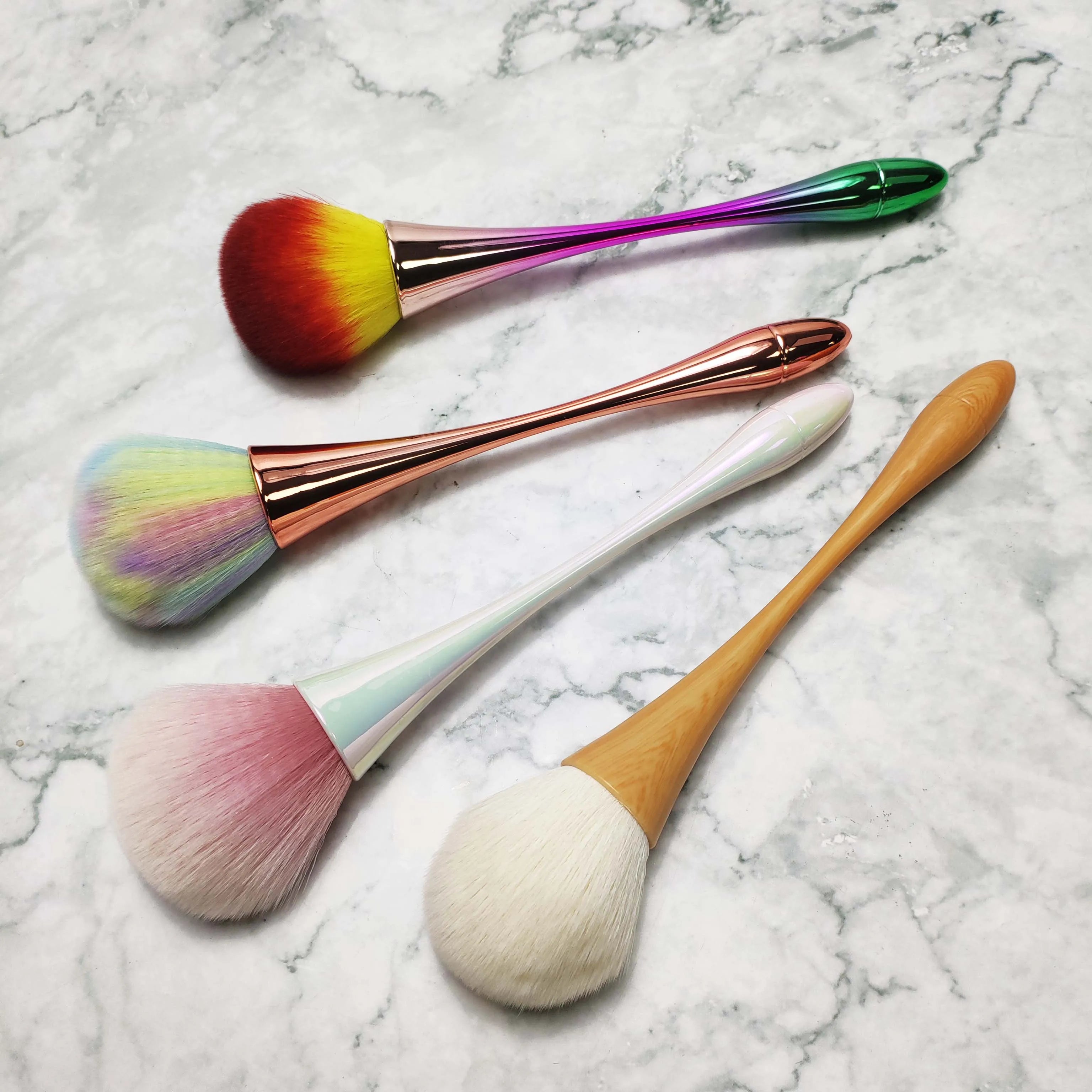 Beauty Tool Long Handle Large Nail Art Dust Brush Remover Powder Wholesale Price Nail Dust Brush Cleaning