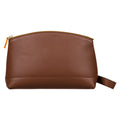Luxury Large Capacity Portable Travel Cosmetic Bag Custom Logo Hanging Toiletry Bag Handmade PU Leather Makeup Bag with Zipper