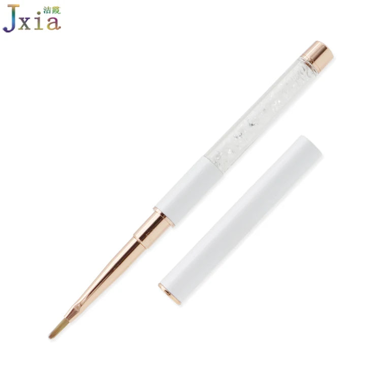 Jiexia Rose Gold Style Synthetic Hair Manicure Supplies One Stroke Petal Painting Small Oval Gel Nail Art Brushes