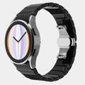 Carbon Fiber Texture Curved End Link Wrist Strap for Samsung for Galaxy Watch 6 Classic 43mm & 47mm Resin Metal Band