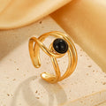 Hot Sale Fashion Delicate Daily Wear Jewelry Stainless Steel 18K Gold PVD Plated Waterproof Ring for Women and Men