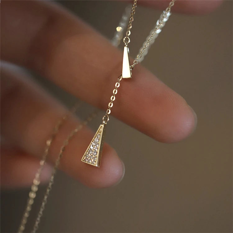 2025 Waterproof 925 Sterling Silver Material Gold Color Fashion Friendship Necklace