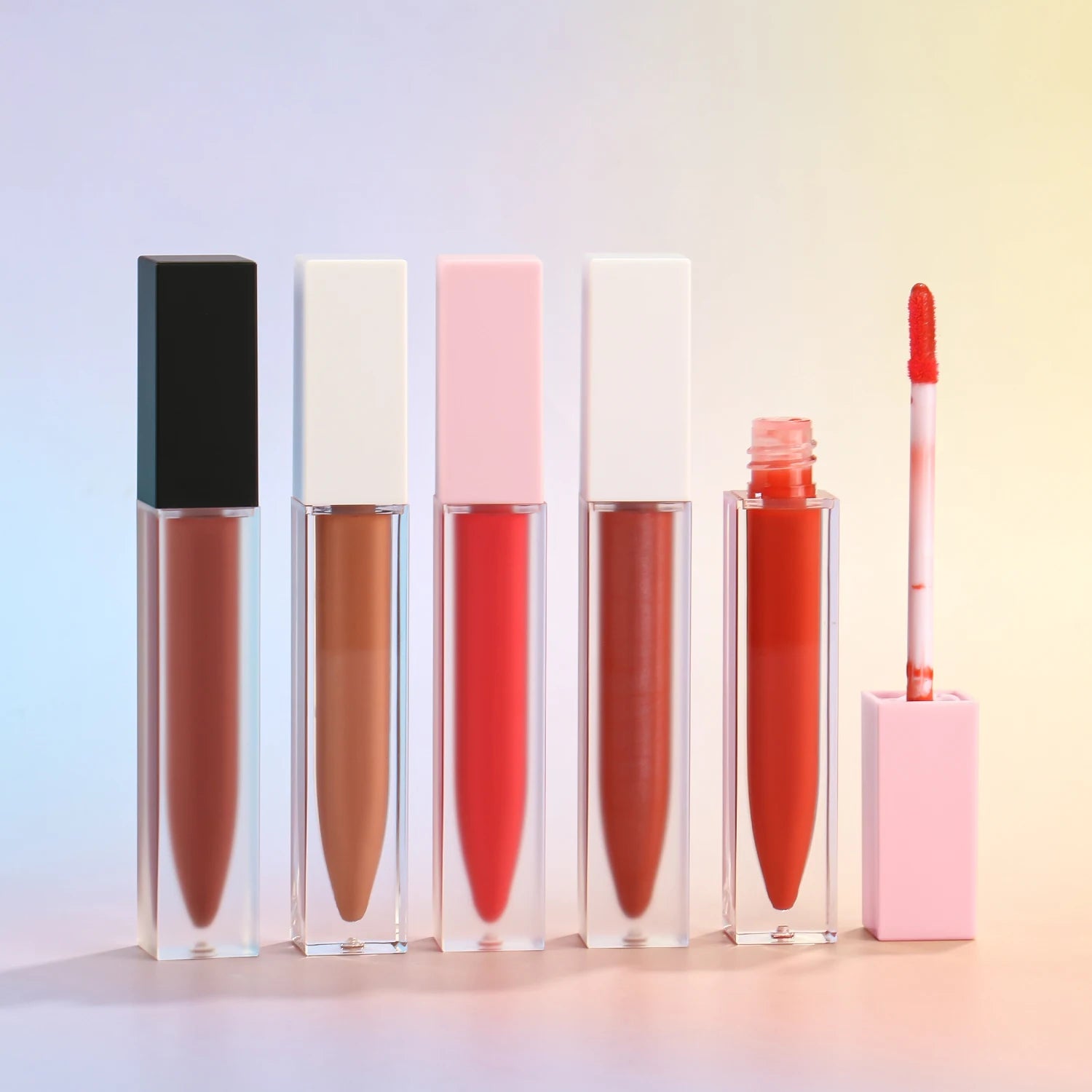 Classic Lipgloss Customized Logo With Frosted and Clear Tube Hot Selling Glossy Matte Lip Gloss OEM