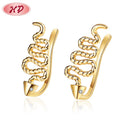 2022 New Fashion 18K Gold Plated AAA Cubic Zircon Jewelry Hot Sale Snake Huggie Earrings for Women