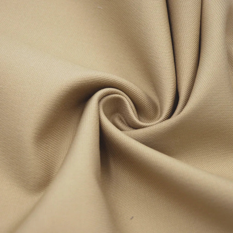 Sportswear Woven Double Face Twill Heavy Weight Stretch 2 Spandex 65 Cotton 33 Nylon Fabric for Cargo Pants