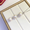 P1042 8-9mm DIY Natural  Freshwater Pearl Charm Pendant Necklace Accessory 925 Sterling Silver Jewelry for Women Without Chain