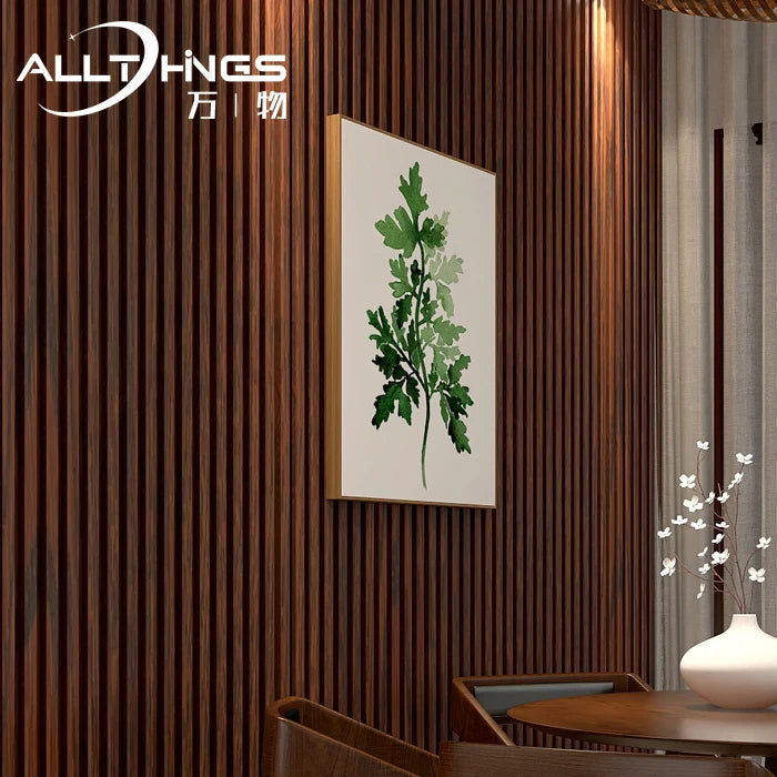 Quick Installation PVC 3D Wood Wall Panels for Home Decor Great Entrance TV Grille Background WPC Boards