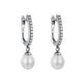 Fine Vintage 925 Sterling Silver Freshwater Pearl Earrings Unique Women's Boutique S925 Jewelry for Wedding Engagement Party