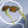 Custom Logo Vintage Female Champagne Wide Legs Thick Handmade Big Black Unisex Men Women Square Sunglasses