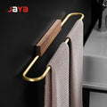 JAYA Wall Mount Self-adhesive Bathroom Corner Towel Holder Organizer Brass Gold Towel Rails Rack