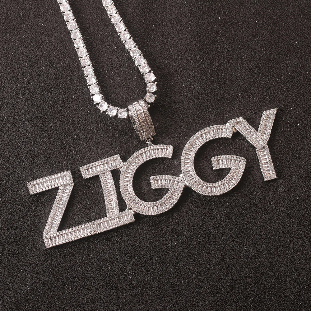 Fashion Trend Street 26 Letter Necklace Hip-hop Personality Men's Pendant Niche Couple Accessories