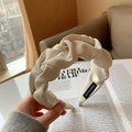Fashion Hair Band Five Flower Solid Color Folds Pattern Hair Hoop Headbands Designer Hairband Hair Accessories for Women