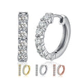 RINNTIN SE82 Fine Jewelry Wholesale 925 Sterling Silver Earrings With CZ Cubic Zirconia 14K Gold Plated Hoop Earrings for Women