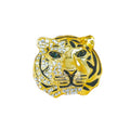 Fashion Luxury Jewelry Elegant Men Suit blazer Tuxedo Lapel Pin Corsage Badge Gold Plated Crystal Rhinestone tiger Head Brooch