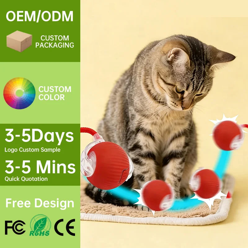 OEM/ODM Hot Sale Smart Toys for Pets Cat Balls Electric Speedy Tail Cat Toy Ball Pet Interactive & Movement Toys Balls