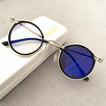 Man Anti Blue Light Optical Punk Black Grey Metal Retro Round Lunettes Anti Reflet 2025 Photochromic Bezel Photogray Glasses