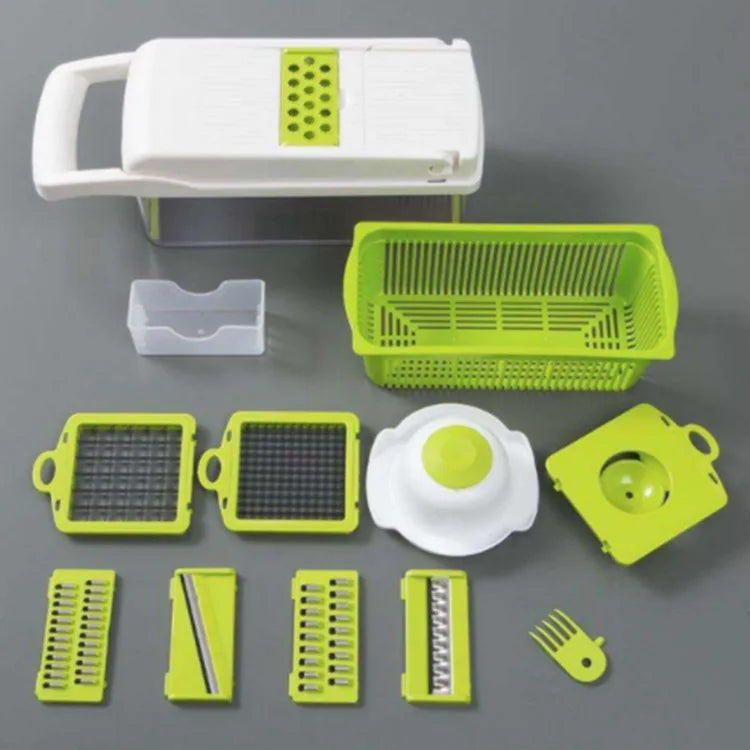 Multifunctional Hand Operated Vegetable and Fruit Food Slicer Cutter Chopper Shredder Set Contains 4/9/12/14/15/22 PCS