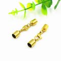 Wholesale 18K Gold Stainless Steel Bucket Jewelry Findings Small Leather Rope Pullover Lobster Clasp with Vacuum Plating