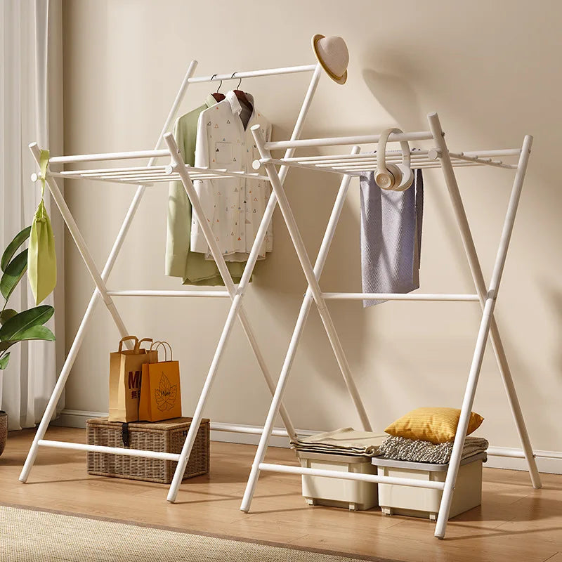 OWNSWING Clothes Rack Floor Standing Hangers Drying Clothes Rack Coat Holder Wall Bags Living Room Cabinets Racks Shelves