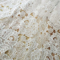 100% Polyester White Chemical Embroidery Lace Water Soluble Guipure Lace Fabric