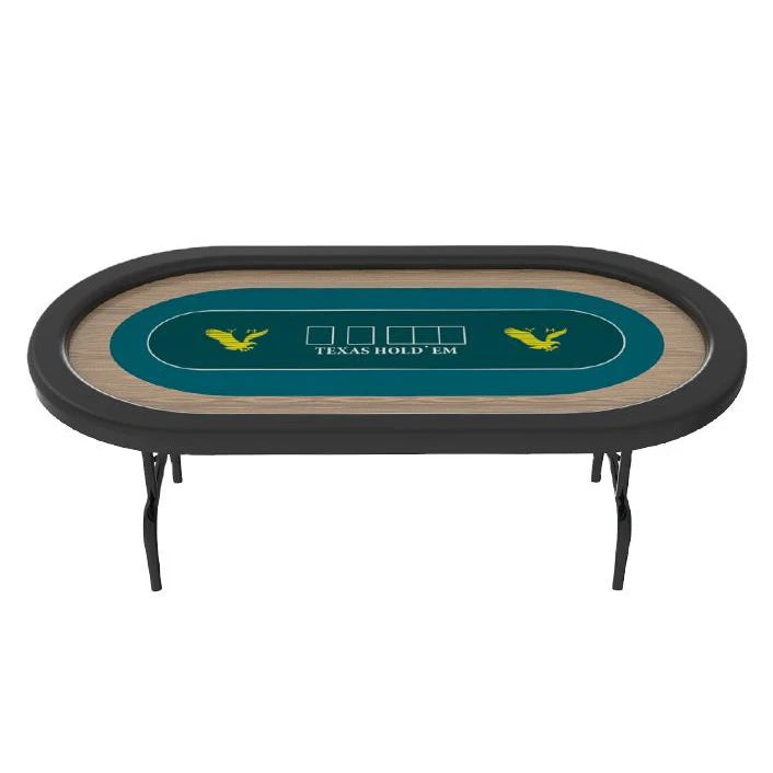 YH 10 Players Folding Texas Poker Table Custom Design Holdem's Casino Poker Table