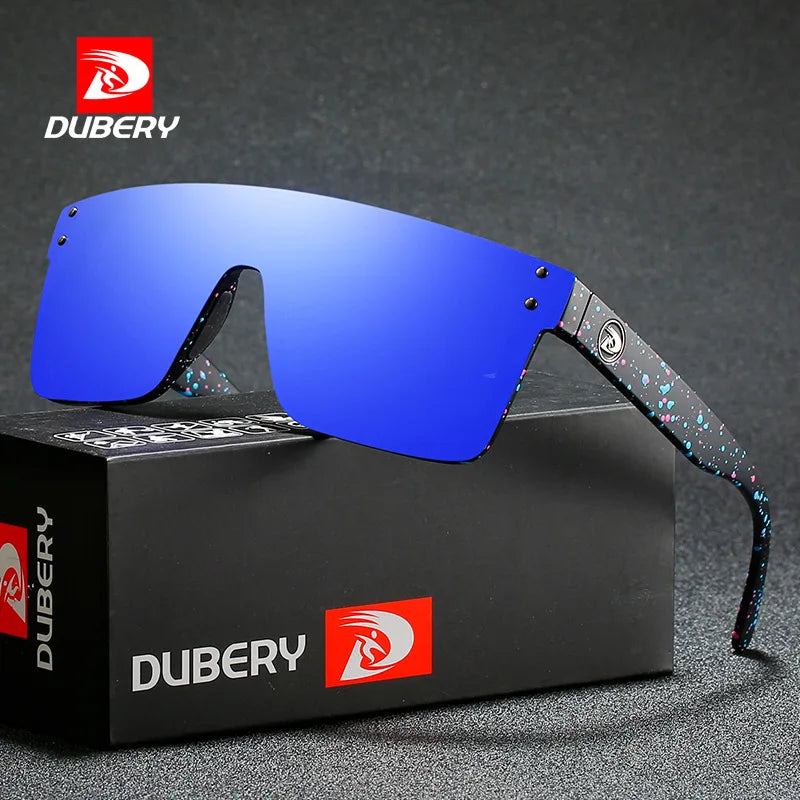 D104 DUBERY Polarized TAC Lenses PC Frame Oversized One-piece Sports Sunglasses Trend Colorful New Design 2022