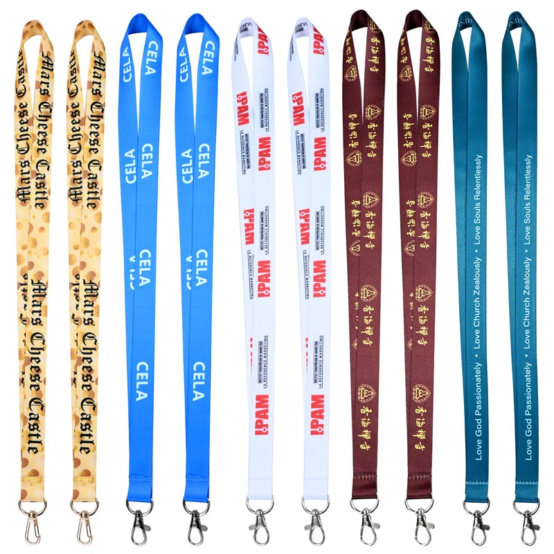 Low MOQ Promotional Gift Custom Polyester OEM/ODM Sublimation Printing  Lanyard and  Id Badge Neck Strap Lanyards