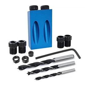 14 Pcs 15 Degree Woodworking Inclined Hole Locator Drill Bits Pocket Hole Jig Set Wooden Hole Slant Hole Locator