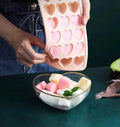 Summer Creative 21-cell Heart-shaped Round square Silicone Ice Mold with Lid