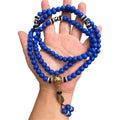 Extremely Popular Creative 108 Buddha Beads Multi Loop Beaded Bracelet Quality 8mm Lapis Lazuli Bracelet Gifts for Women