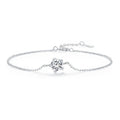 Direct Sale 925 Sterling Silver GRA Certificate Simple Design 1Carat Moissanite Bracelet for Women Engagement Party