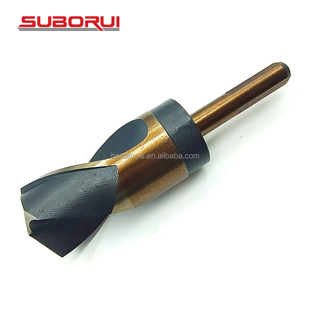 SUBORUI Manufacturer in Stock HSS M2 4341 1/2 Reduced Shank Twist Drill Bit for Aluminum Plate Stainless Steel