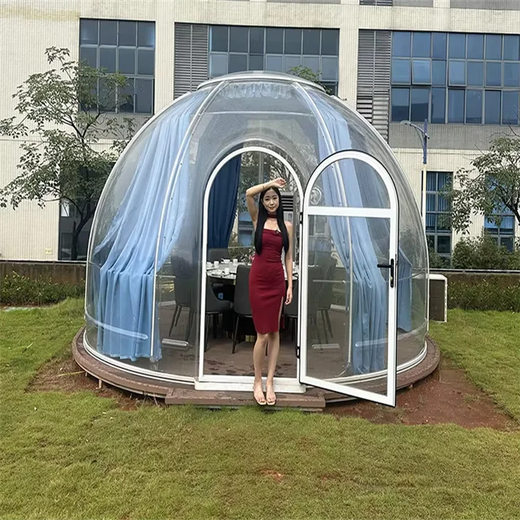 Full House Luxury Aluminium Exhibition Clear Outdoor Bubble Igloo Design Waterproof Dome Movable