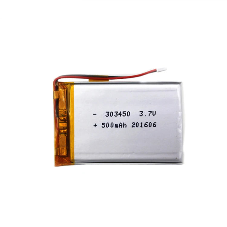 China Li Polymer Battery 303450 500mAh Rechargeable Lipo Digital Battery 3.7v