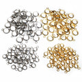 20pcs Stainless Steel Gold Color Loop Hoops Rings Circle Connector Diy Jewelry Findings Accessories for Bracelet Necklace