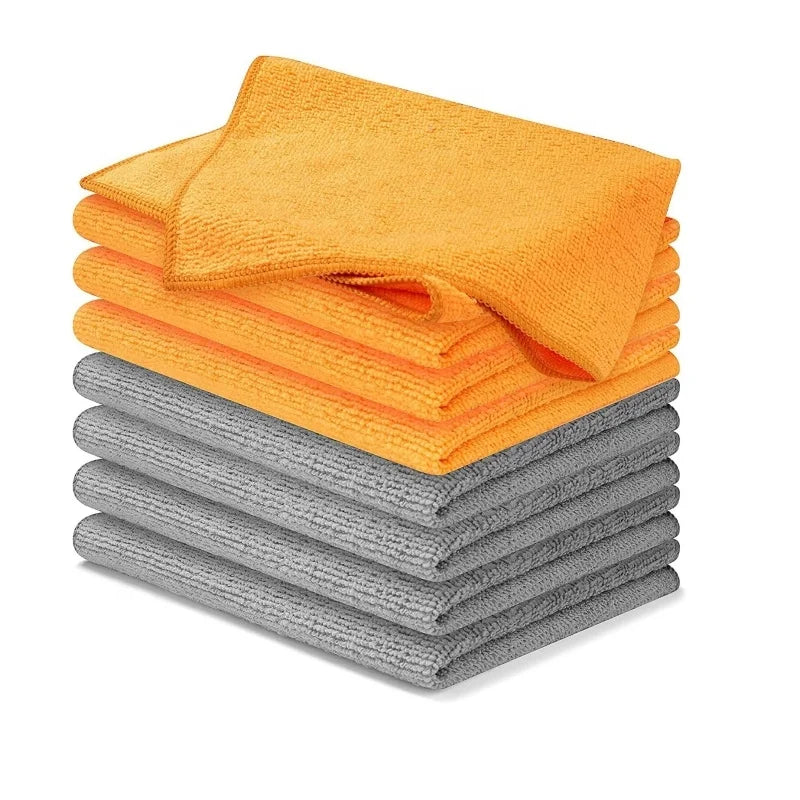 11.5 Inch X 11.5 Inch Bulk Microfiber Cleaning Cloths-Reusable Lint-Free Eco-Friendly Towels for Home & Kitchen Use